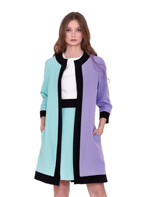 Long two-tone party jacket