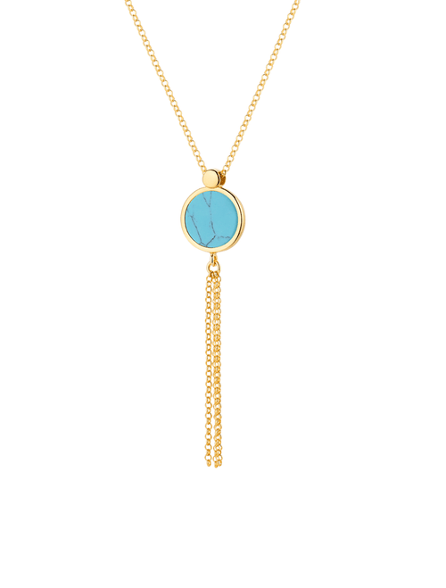 Gold plated silver necklace with Moroccan applique