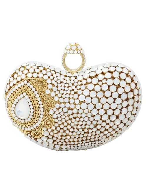 Jewel handbag with crystals for guests and brides