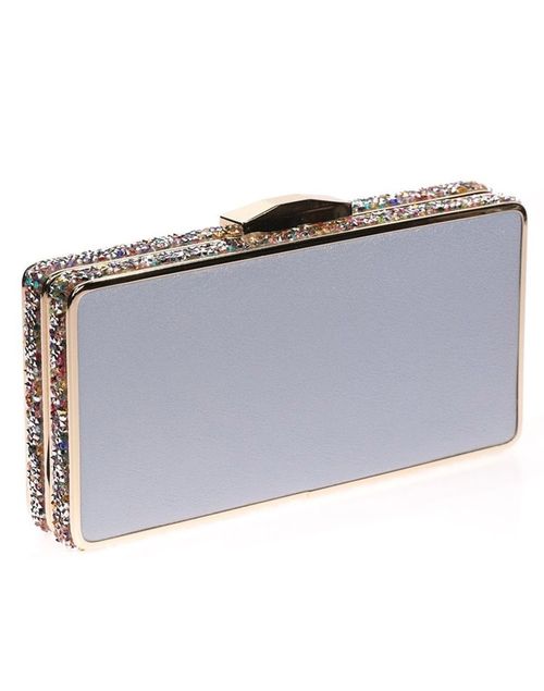 Party bag with side rhinestones - rectangular