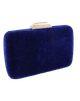 bolso de fiesta rectangular terciopelo azul klein