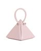 bolso piramidal rosa con asas redondas y tirador lia pink_3