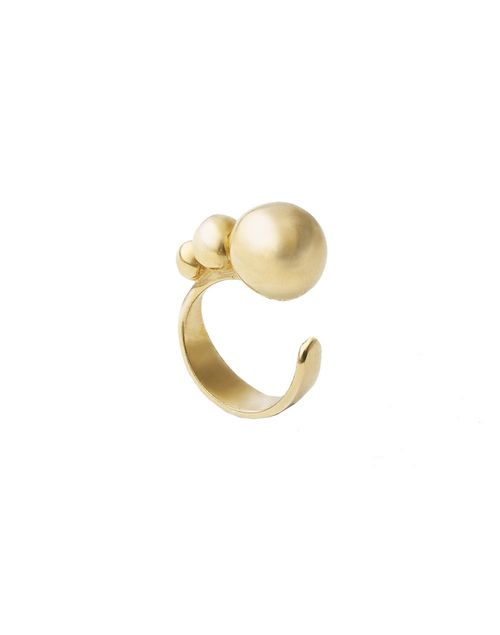 Golden sphere ring