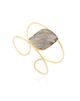 brazalete de fiesta dorado con piedra labradorita_2
