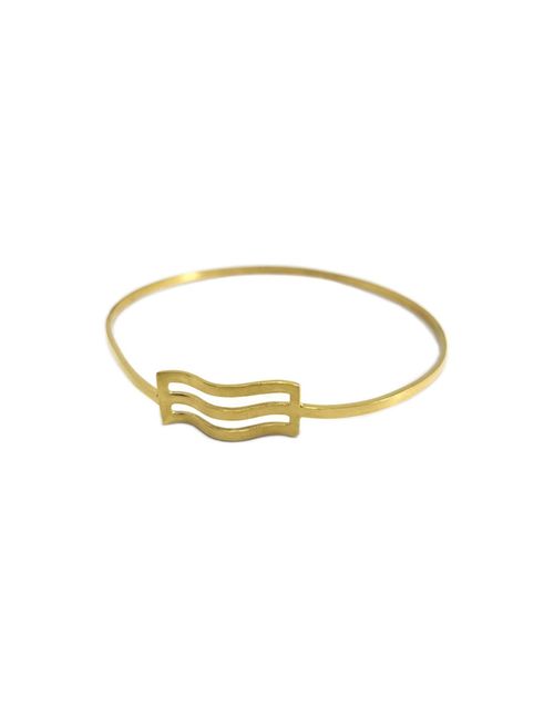Brass party bracelet in yellow gold bath