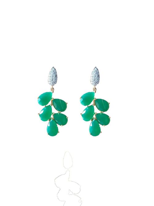 Green Haryana Grapes Earrings