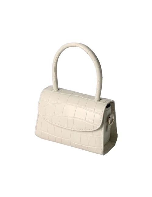 Mini beige leather handbag