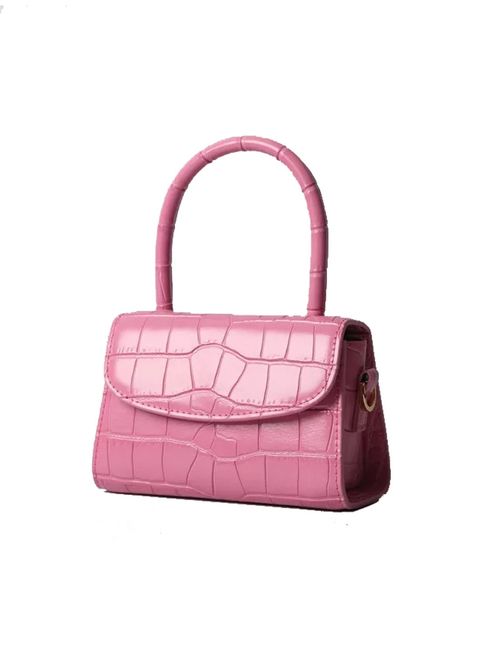 Mini pink leather handbag