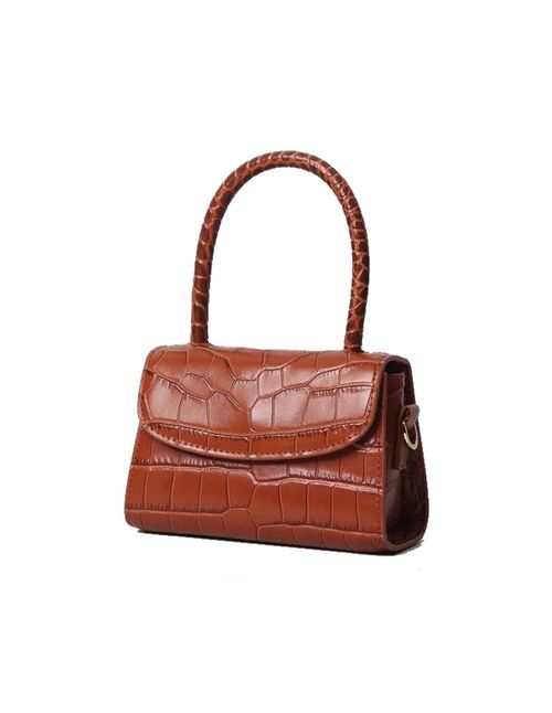 Mini brown leather handbag