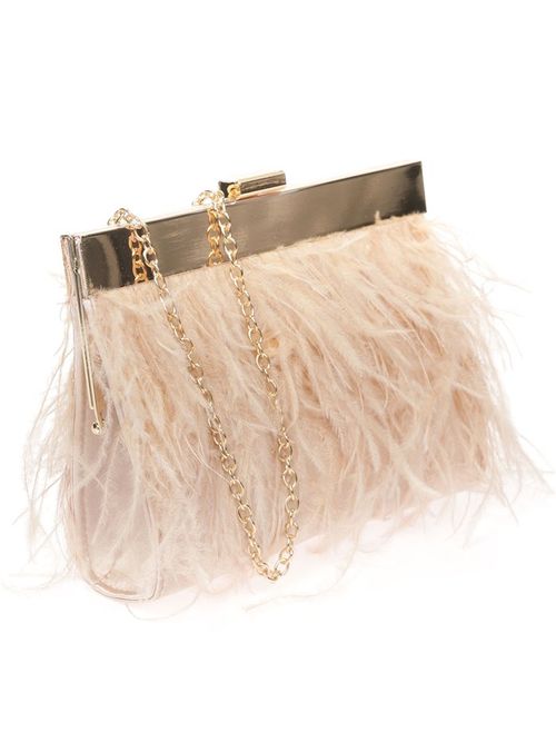 Party bag with feathers